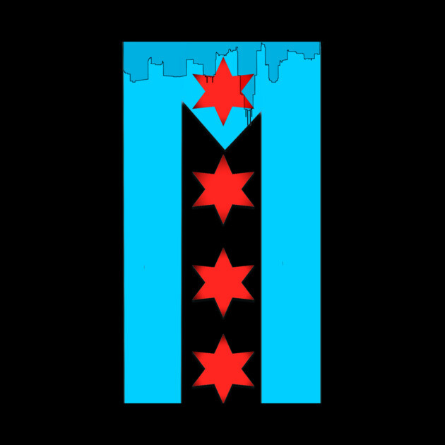 Chicago Flag + Puerto Rican Flag by GdotArroyo