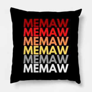 Memaw Grandmother in English Colorful Name for Memaw Pillow