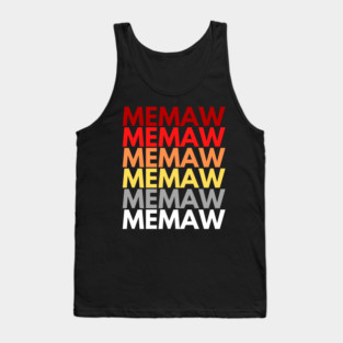 Memaw Grandmother in English Colorful Name for Memaw Tank Top