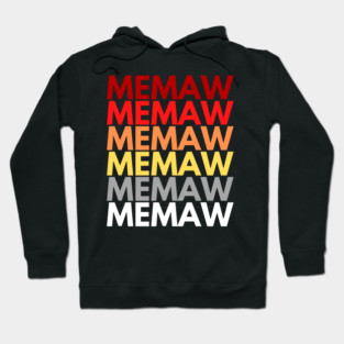 Memaw Grandmother in English Colorful Name for Memaw Hoodie