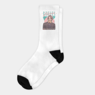 Keanu Reeves 90s Styled Aesthetic Design Socks
