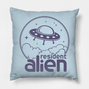 Resident Alien UFO Pillow