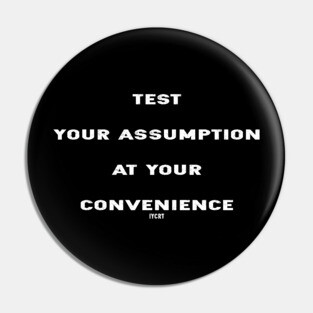 Test Your Assumption At Your Convenience Pin