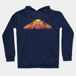 Rosy, the Maple Moth Looking at You Hoodie