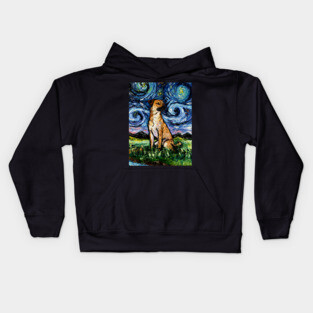 Black Mouth Cur Night Kids Hoodie