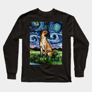 Black Mouth Cur Night Long Sleeve T-Shirt
