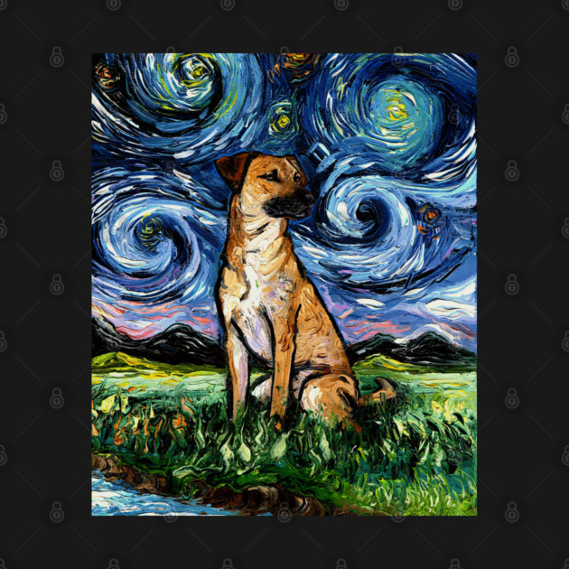 Black Mouth Cur Night by sagittariusgallery