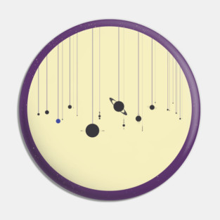 Solar System Strings Pin