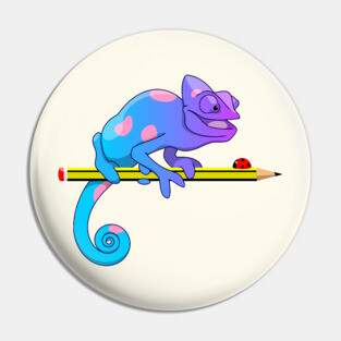 Colorblind chameleon Pin