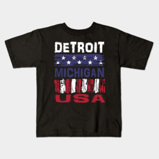 Detroit Michigan USA T-Shirt Kids T-Shirt