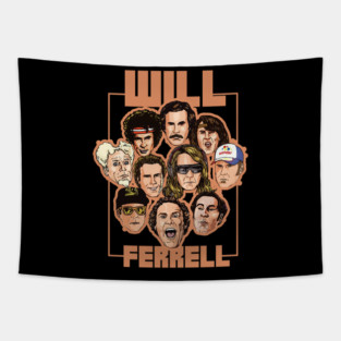 will ferrell many face Tapestry
