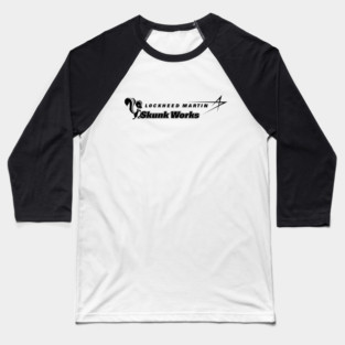 Lockheed Martin Skunk Works Logo (black) Baseball T-Shirt