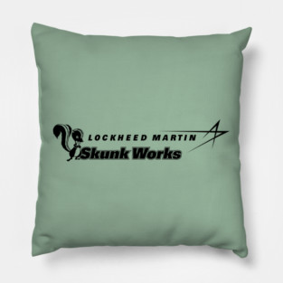 Lockheed Martin Skunk Works Logo (black) Pillow