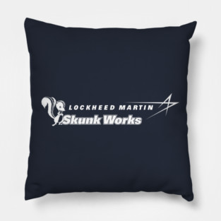 Lockheed Martin Skunk Works Logo (white) Pillow