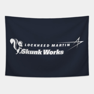 Lockheed Martin Skunk Works Logo (white) Tapestry