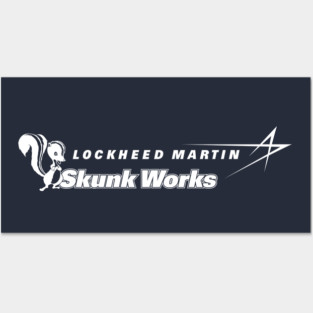 Lockheed Martin Skunk Works Logo (white) Posters and Art