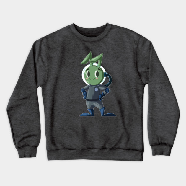 AN ALIEN RABBIT ASTRONAUT CARTOON CHARACTER Crewneck Sweatshirt by droidmonkey