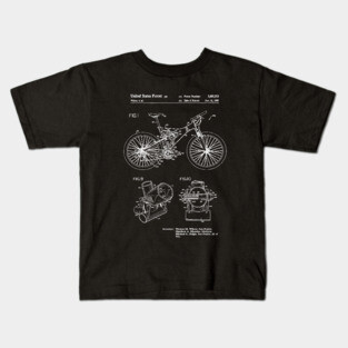 Mountain Bike Patent Inventors White Kids T-Shirt