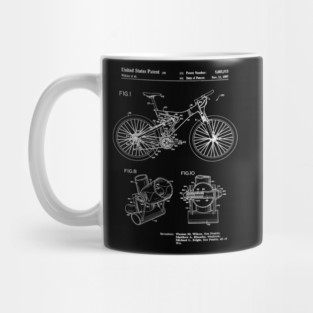 Mountain Bike Patent Inventors White Mug