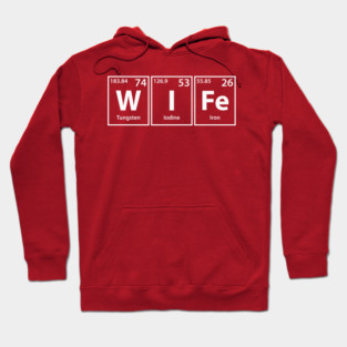 Wife (W-I-Fe) Periodic Table Elements Spelling Hoodie