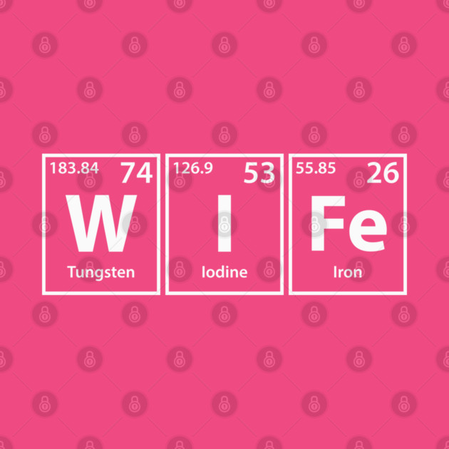Wife (W-I-Fe) Periodic Table Elements Spelling by Periodic Tees