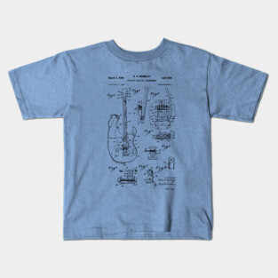 Bass Guitar Patent Blueprint 1966 Kids T-Shirt
