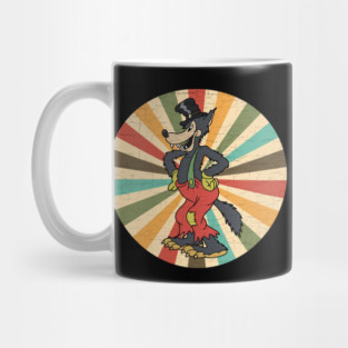 Vintage Cartoon Wolf Mug