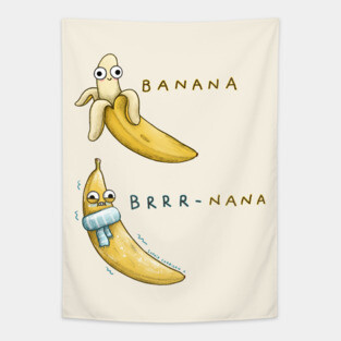 Banana Brrr-nana Tapestry