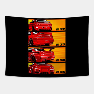 GTR Booty Compilation Tapestry
