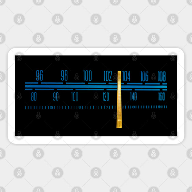Old Vintage Retro Stereo FM Dial for the Raido Enthusiast Music Lover or Musician Sticker by Joaddo