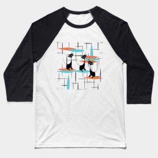 Atomic Mid Century Mod Baseball T-Shirt