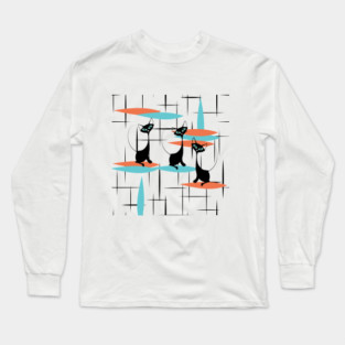 Atomic Mid Century Mod Long Sleeve T-Shirt