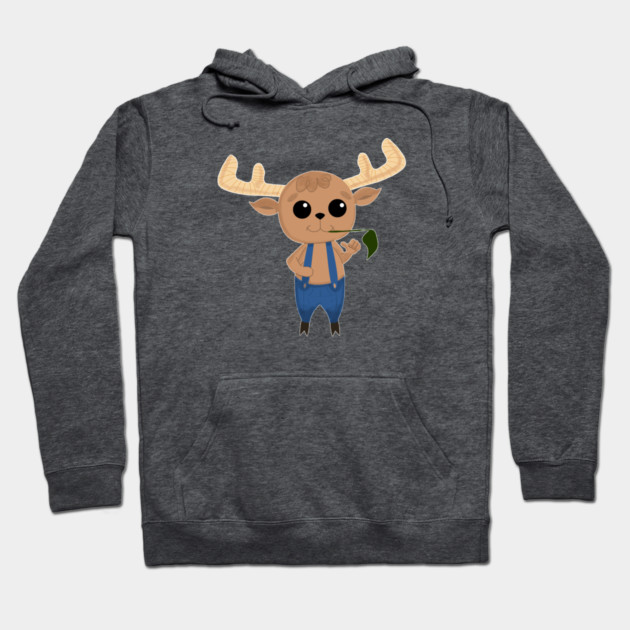 MOOSY THE CUTE LITTLE MOOSE Hoodie by droidmonkey