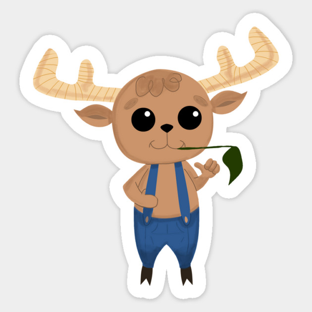 MOOSY THE CUTE LITTLE MOOSE Magnet by droidmonkey