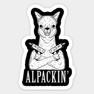 Alpackin' Sticker