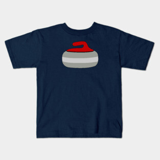 Red Curling Rock Kids T-Shirt