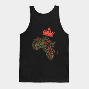 Black History, Africa Map, Colors, African American Tank Top