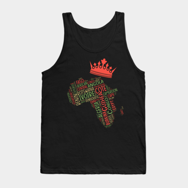 Black History, Africa Map, Colors, African American Tank Top by UrbanLifeApparel
