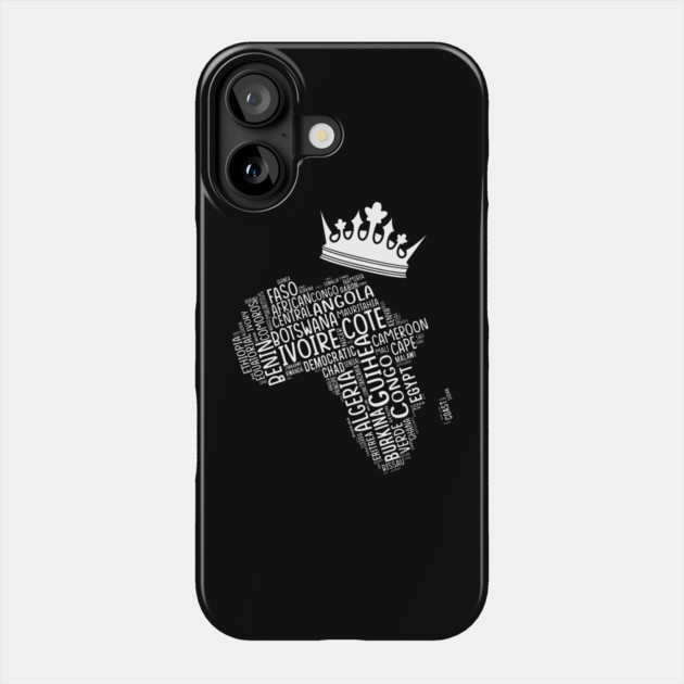 Black History, Africa Map, Colors, African American, light Phone Case by UrbanLifeApparel