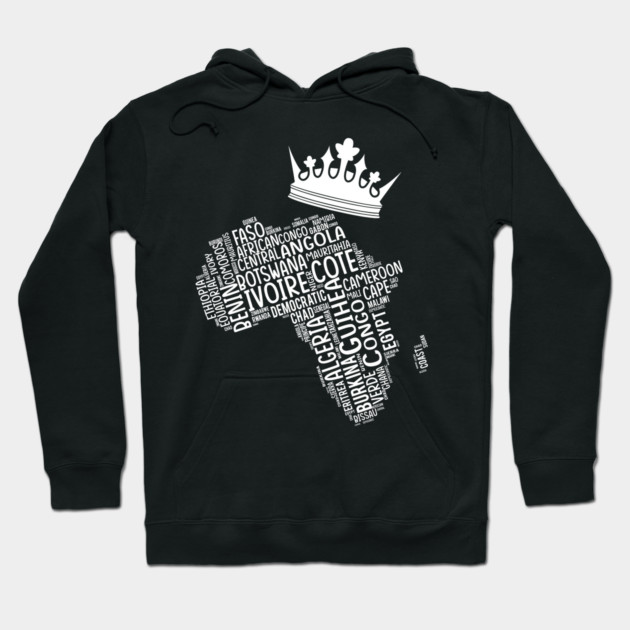 Black History, Africa Map, Colors, African American, light Hoodie by UrbanLifeApparel