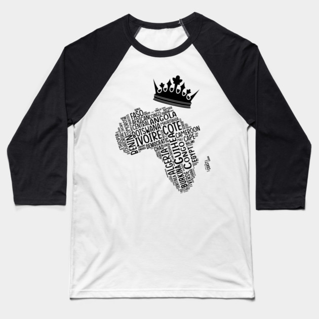 Black History, Africa Map, Colors, African American, Black Baseball T-Shirt by UrbanLifeApparel