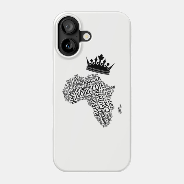 Black History, Africa Map, Colors, African American, Black Phone Case by UrbanLifeApparel