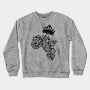 Black History, Africa Map, Colors, African American, Black Crewneck Sweatshirt