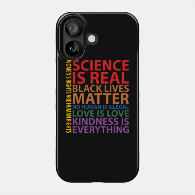 Black Lives Matter, Science is real, love is love, Black History Phone Case by UrbanLifeApparel