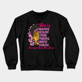 She is stronger than the storm, Black History, Black lives matter Crewneck Sweatshirt