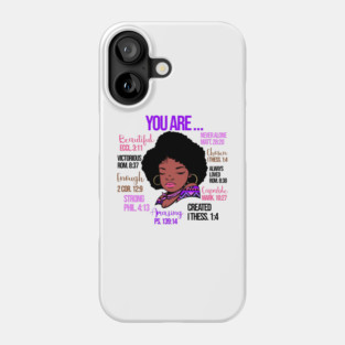 God Says you are so much more, Black History, Black lives matter Phone Case
