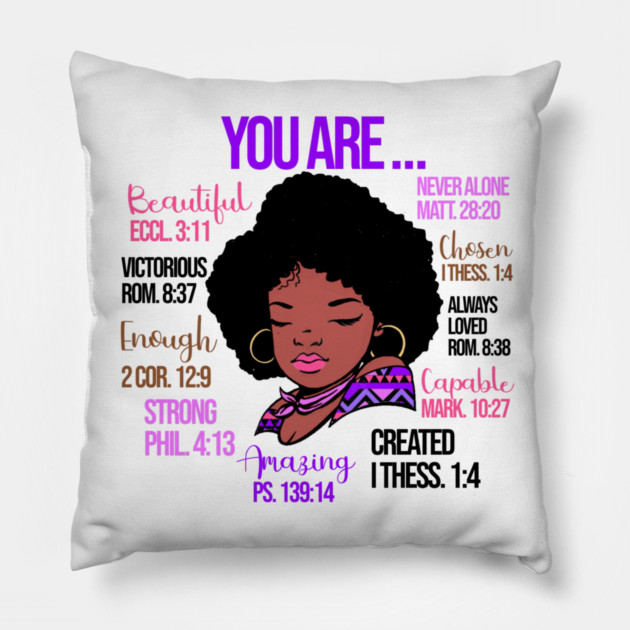 God Says you are so much more, Black History, Black lives matter Pillow by UrbanLifeApparel