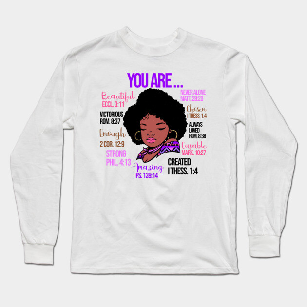 God Says you are so much more, Black History, Black lives matter Long Sleeve T-Shirt by UrbanLifeApparel