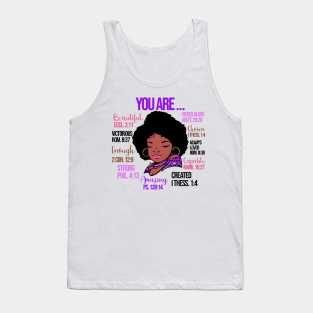 God Says you are so much more, Black History, Black lives matter Tank Top by UrbanLifeApparel