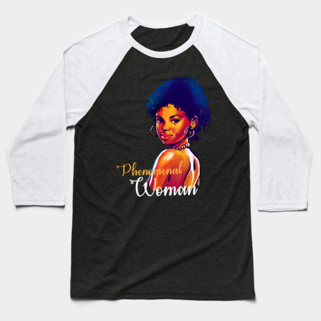 Phenomenal Woman, Black History, Black lives matter Baseball T-Shirt by UrbanLifeApparel